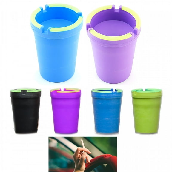 ACDANC 2 X Jumbo Butt Bucket Ashtray Glow In Dark Cigarette Car Cup Ash Holder Portable