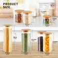 Mastertop Glass Food Storage Jar With Bamboo Lids, Glass Canister Set