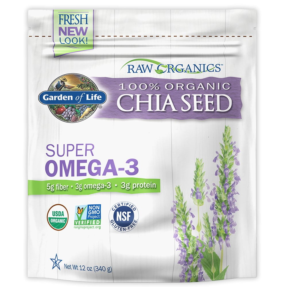 Garden of Life Raw Organics Super Omega-3 Organic Chia Seed, 12 Oz