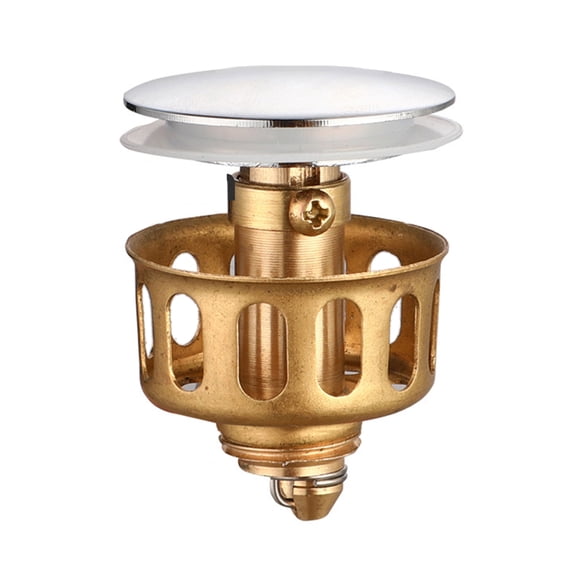 Anticlogging Drain Filter Sink Plug Wash Basins Sink Drain Stoppers Push-type Bounce Cores Sink Drain Strainer Enduring