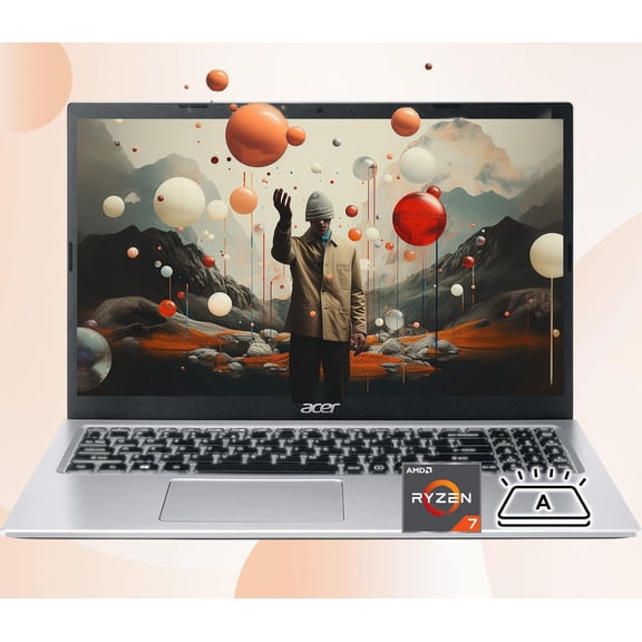 acer Aspire 3 Premium Laptop with Backlit Keyboard | AMD Ryzen 7 7730U CPU | 15.6 FHD IPS Display | 32GB RAM | 2TB PCIe SSD | Wi-Fi 6 | Sleek & Portable | Type-C | Windows 11 Pro