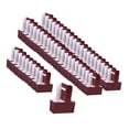 thumbnail image 3 of 50 unidades de portavasos para 2 tazas con envoltorio floral, caja de embalaje para llevar con asa para café. Rojo oscuro, 3 of 9