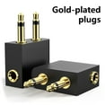 thumbnail image 4 of Yammee 3.5mm Aircraft Earphone Socket Plug Conversion Adapter Portable Converter 1 to 2, 4 of 7