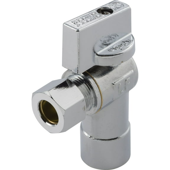 Proflo Pfxqas32c 1/2" X 3/8" Quarter Turn Angle Valve - Chrome