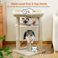 thumbnail image 4 of Demi Bonn 28" Cat Tree Tower for Indoor Cats, Cat Condo Dangling Ball Cat Furniture Activity Center Play House, Beige, 4 of 7
