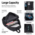thumbnail image 4 of Lafuoo Ocean Turtle Pattern Pocket Backpack Messenger Lunch Bag Pencil Bag Three-Piece Set, Travel Bag Sports Bag Suitable for Men and Women-One Size, 4 of 7
