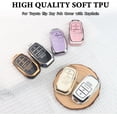 thumbnail image 6 of Key Fob Cover Compatible with Toyota Camry Venza Sienna Land Cruiser Highlander Tundra Corolla Prius 2021-2025 Keychain Case Holder Protector,B-White, 6 of 6