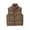 Coffee, variant on Fall Winter Women Sleeveless Duster Waistcoat Solid Zip up Warm Outerwear with Pocket