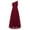Burgundy-A, variant on IEFIEL Kids Flower Girls Beaded Ruched Pageant Maxi Dress Wedding Birthday Party One Shoulder High Low Gown Burgundy-A 10
