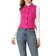 thumbnail image 5 of Chaleco sin mangas de mezclilla lavado con botones para mujer INSPIRE CHIC con bolsillos fucsia 2XL, 5 of 7