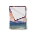 thumbnail image 2 of Oil Painting Soft Flannel Fleece Blanket, Picturesque Mountain Meadow with Dramatic Sky Alpine Country Misty Landscape, Cozy Plush for Indoor and Outdoor Use, 70" x 90", Multicolor, by Ambesonne, 2 of 5