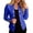 Blue, variant on Dressy Casual Blazer for Women, Stand Collar Button Decor, Slim Fit Office Work Jacket with Cuff Buttons, 1 Piece, S-XXXXXL, Plus Size Friendly