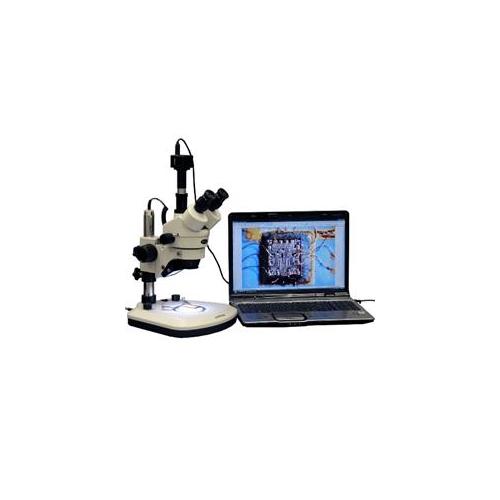 Microscopio Stereo Zoom AmScope 3.5X-90X Con Fotocamera Digitale 1.3MP E Illuminazione LED