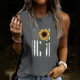 thumbnail image 2 of Aoochasliy Tank Tops for Women Women's Summer Casual Print Round Neck Loose Sleeveless T-Shirt Top, 2 of 5