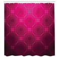 thumbnail image 3 of Ambesonne Geometric Shower Curtain, Disc Circle Shapes, 69"Wx84"L, Magenta, 3 of 5