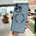 thumbnail image 1 of Electroplated Glitter Super Strong Magnetic Hard Hole Phone Case Suitable For IPhone15Promax/14Pro/13/12Promax/12Pro/11Promax/11 Protective Case, 1 of 5