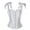 White, variant on Women's Bow Tie Corset Tops Renaissance Boned Lace Up Satin Bustier Shapewear Black S