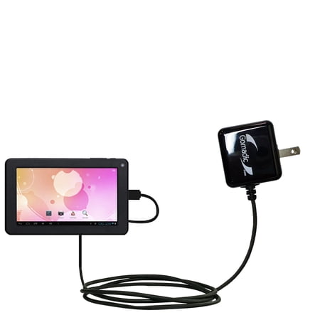 Gomadic Intelligent Compact AC Home Wall Charger suitable for the Curtis Klu LT7033 - High output power with a convenient, foldable plug design - Uses