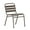 Bronze, variant on Flash Furniture Lila Commercial Silver Metal Indoor-Outdoor Restaurant Stack Chair with Metal Triple Slat Back