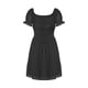 thumbnail image 5 of VISgogo Vestido casual de manga corta para mujer, a la moda, de color sólido, cuello barco, con lazo, sin espalda, vestido acampanado VISgogo moda, 5 of 9