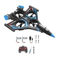 thumbnail image 1 of Avión RC con control remoto, planeador de pasatiempo, acrobacias, regalos para niños, anticaídas Azul con 2 pilas, 1 of 9