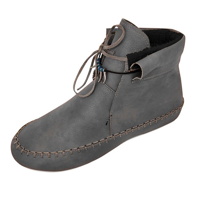 Babysbule Bottes pour Femmes Liquidation Mode Femmes et Hommes Décontractées Chaudes à Lacets Bottines Courtes Chaussures Plates en Cuir