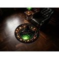 thumbnail image 4 of HHJZPR 3D Optical Illusion Halloween Round Rug, 31.5‑Inch Spooky Visual Effect Floor Mat, Non‑Slip Easy‑Care Carpet for Living Room Party Decor, 4 of 5