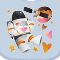 thumbnail image 4 of Inktastic Astronaut Valentine Outer Space Hearts Boys or Girls Baby Bib, 4 of 4