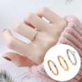 thumbnail image 2 of Lightweight Stainless Steel Ring Stainless Steel Stacking Rings Set for Women Exquisite Jewelry Gifts Round Cubic Zirconia Wear Birthdays Christmas, 2 of 7