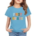thumbnail image 1 of LIJCC Garçons Filles Premier Jour de Première Année Rentrée des Classes T-Shirt en Coton T-Shirt à Manches Courtes Haut T-Shirt à Imprimé Lettres Haut de Rentrée, 1 of 5