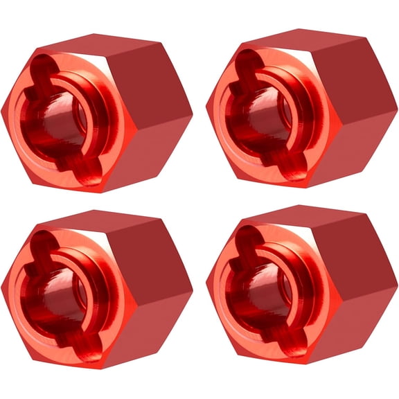 Aluminum Wheel Spacer 6mm( 2mm) Hex Extension Adaptor for RedCat 1/18 Ascent TRX4M Rock Crawler Upgrade (Red)
