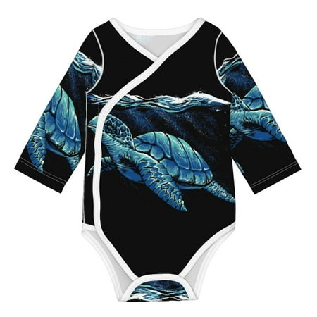 

Coaee Ocean Turtle for Soft Cotton Baby Long-Sleeve Bodysuit Girls Boys Bodysuit Romper