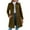 Brown, variant on Ashirexll Winter Jackets for Women, Winter Coats for Women, Coats for Women Solid Color Elegant Button Long Sleeve Turndown Collar Winter Coat Wool Jacket
