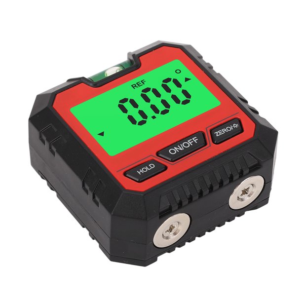 Caja De Nivel Digital Pantalla LCD Retroiluminada Base Magnética 4 X 90 Mini Medidor De ángulo Buscador Nivel De Transportador Para Motocicleta Automotriz, Imanes, Fácil De