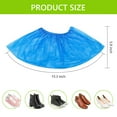 thumbnail image 3 of Tripumer 100 Pack 50 Pairs Disposable Shoe Covers Plastic Protective Footwear Hygienic Boot Shoe Covers One Size Fits Most Blue, 3 of 6