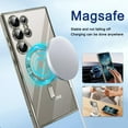thumbnail image 3 of Magnetic Case for Samsung Galaxy S24 Ultra [Compatible with MagSafe] [Full Camera Cover Protection] Metallic Glossy Slim Clear Luxury Soft TPU Drop Protective Case for S24 Ultra 6.8" Titanium, 3 of 12