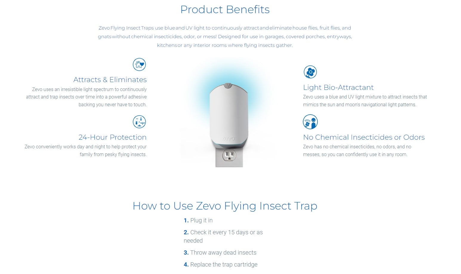 Buy ZEVO Flying Insect Trap Starter Kit + 2 Refill's Online at Lowest