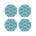 thumbnail image 2 of Kll Octagon Drink Coasters Set Of 4,Pu Leather Absorbent Coasters Set Decorative Coffee Cup Coasters Housewarming Gift For Home Decor-Best Dad Ever, 2 of 9