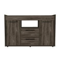 thumbnail image 2 of Brown Coloration - Double Door Cabinet with Drawers - Primary Living Space - Functional Decor, 2 of 2