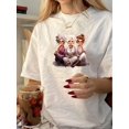 thumbnail image 1 of Women'S Vintage Casual Printed T-Shirt with a Round Neck And Directional Design., 1 of 6