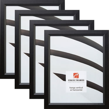 Craig Frames Economy, 22x28 inch Picture Frame, Ebony Black, Set of 4