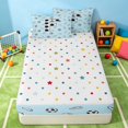 thumbnail image 4 of Manfei Boys Girls Letter F Zipper Full Size Comforter Sets with Fitted Sheet and 2 Pillowcases, Cartoon Sports Zipper Bedding Set, Light Blue Black F, 4 of 7