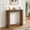 Walnut-35 Inch, variant on 40 Inch L Shaped Narrow Console Table Behind Couch, Mid-Century Modern Skinny Corner Entryway Table, Fluted Slim Sofa Table for Hallway, Living Room, , Brown, Walnut