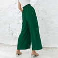 thumbnail image 5 of Sngxgn Women's Wide Leg Pants High Elastic Waisted in The Back Business Work Trousers Long Straight Suit Pants(Green,XXL), 5 of 8