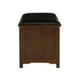 thumbnail image 3 of Linon Cape Anne Mid-Century Entryway Shoe Storage Bench, Dark Walnut, 3 of 5