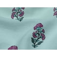 thumbnail image 4 of oneOone Viscose Jersey Baby Blue Fabric Floral Block Craft Projects Decor Fabric Printed By The Yard 60 Inch Wide, 4 of 5
