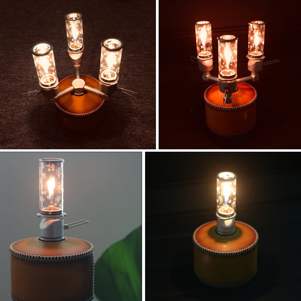 BLUEFIRE Butane Gas Candle Lantern,Camping Lamp,Garden Christmas Party Tea Light 