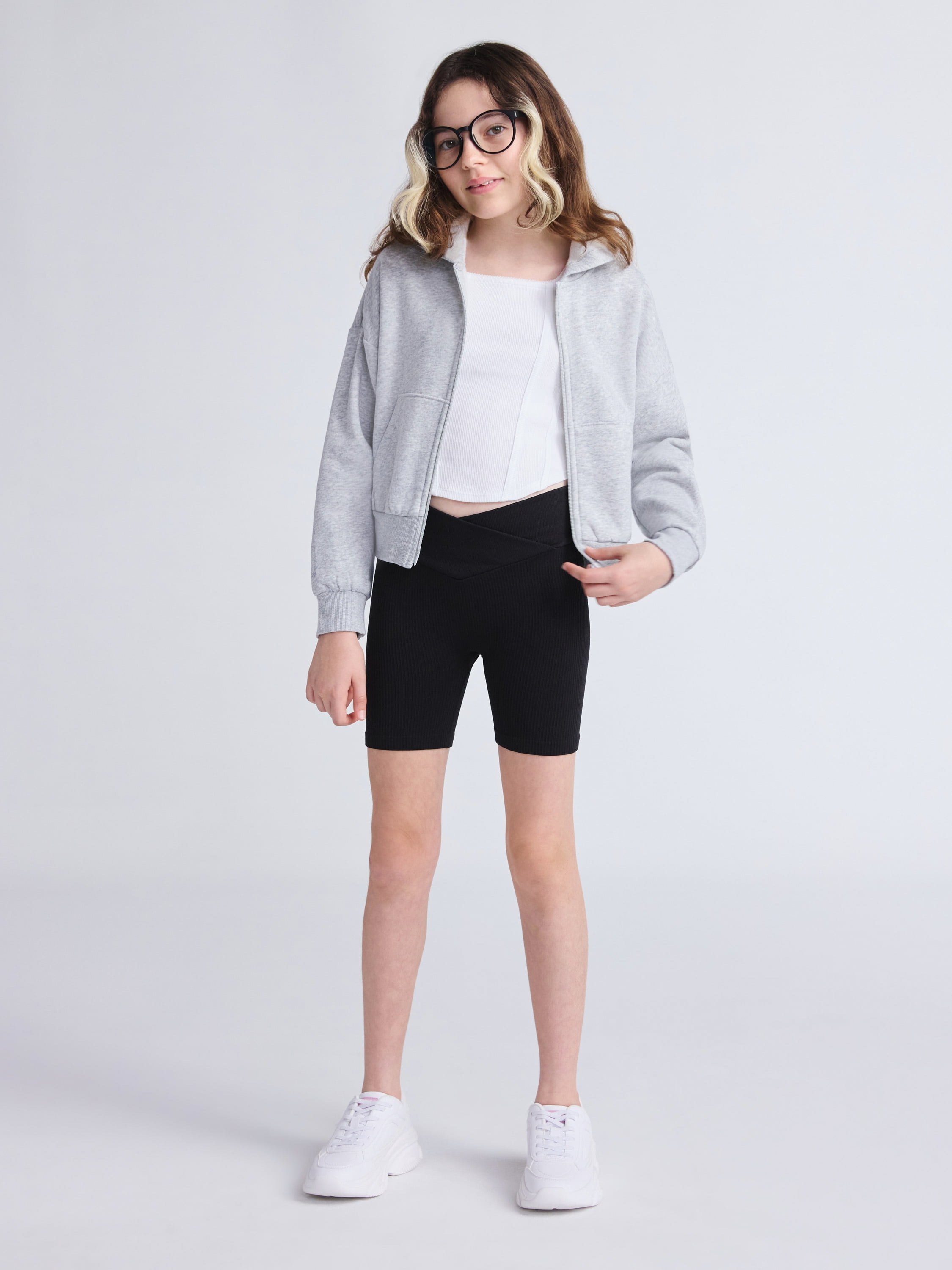 Weekend Academy Girls Seamless Biker Shorts, Sizes 4-18