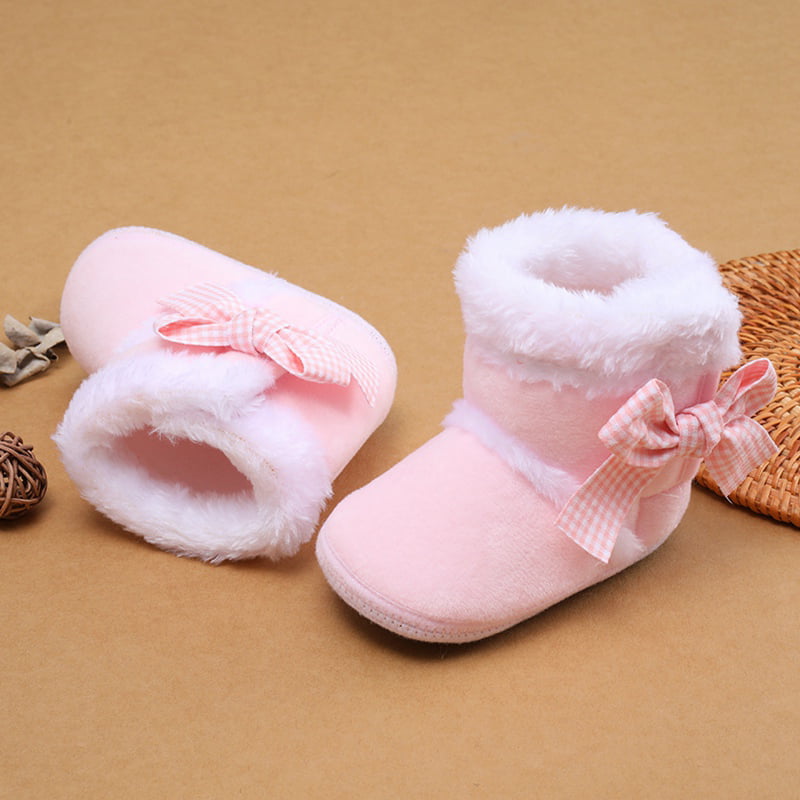 Arteki Antiskid Toddler Infant Cartoon Shoes,Soft and Comfortable Newborn Baby Girls Boys Antiskid Socks Slipper Boots Cozy Fleece Booties Winter Shoes for Kids 0-1 Years E 