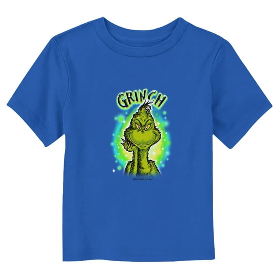 Toddler's Dr. Seuss Airbrushed Grinch Portrait Graphic T-Shirt